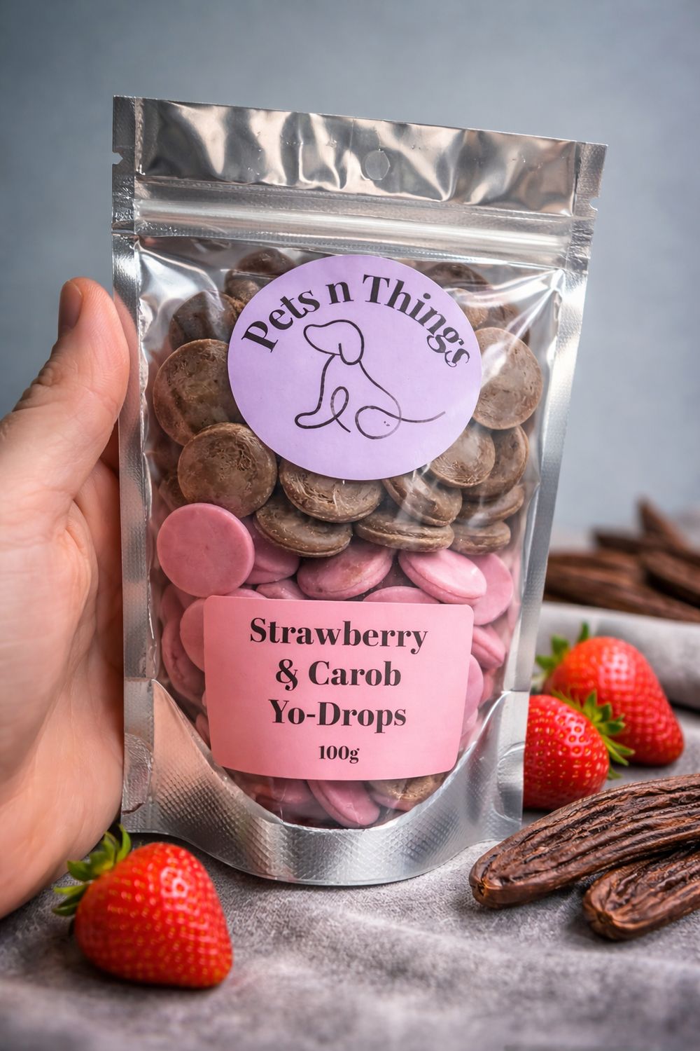 Carob &amp; Strawberry Yo-Drops