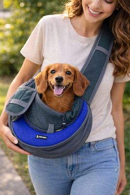 Small Dog Carry Bag - Blue
