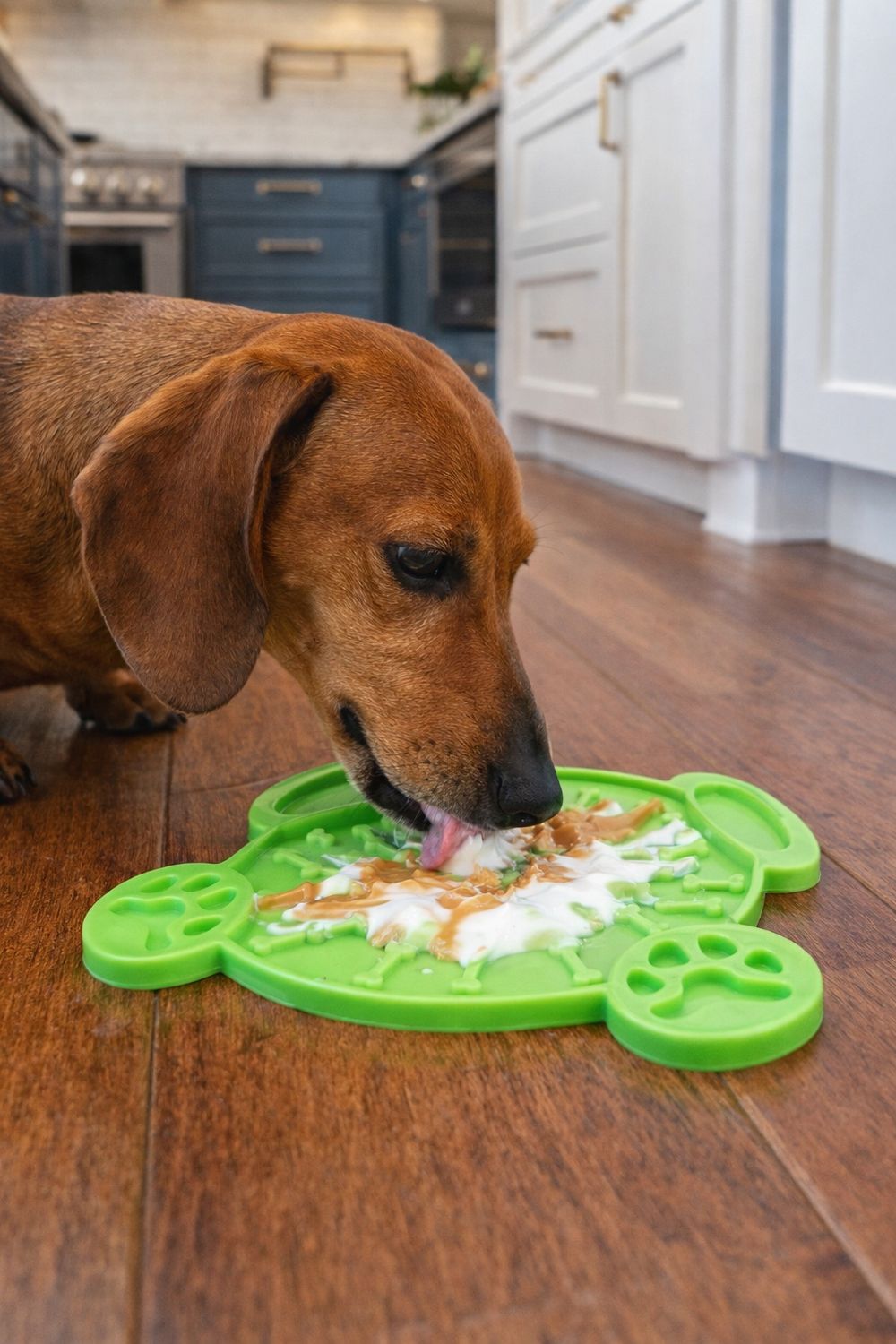 Dog Face Licky Mat - Green