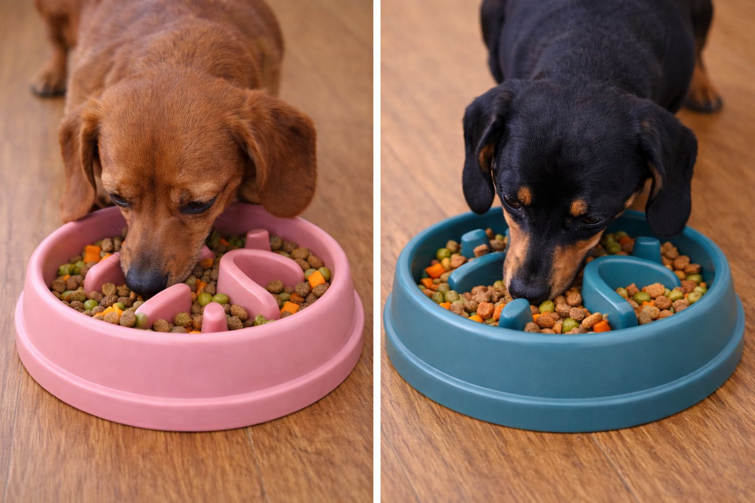 Blue Slow Feeder Bowl