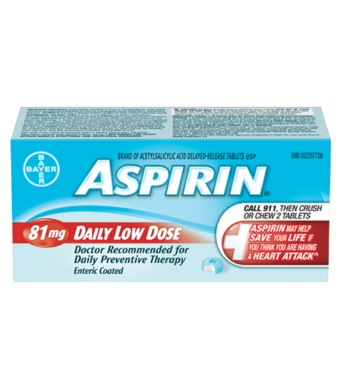 Aspirin Coated 81 mg Daily Low Dose (30) Tablets