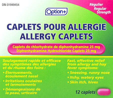 Option+ Allergy Caplets 25mg (12)