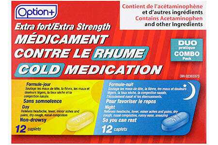 Option+ Cold Medication Extra Strength (24) Caplets