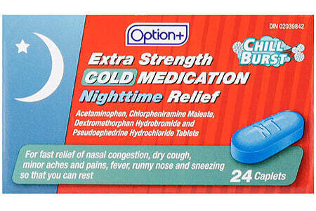 Option+ Cold Medication Extra Strength Nighttime