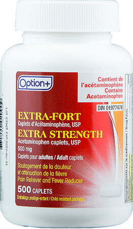 Option+ Extra-Strength Acetaminophen 500mg Caplets