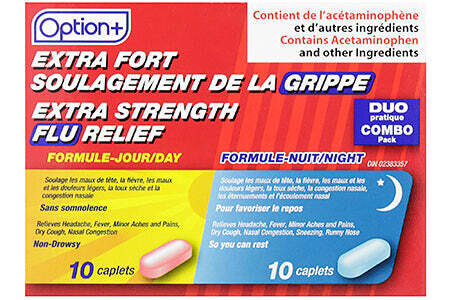 Option+ Flu Medication Extra Strength Day and Night Relief