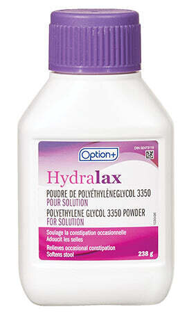 Option+ Hydralax Polyethlyene Glycol Laxative Powder 238g