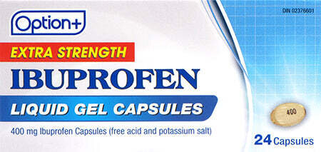 Option+ Ibuprofen Extra Strength Liquid Gel 400mg (24) Capsules