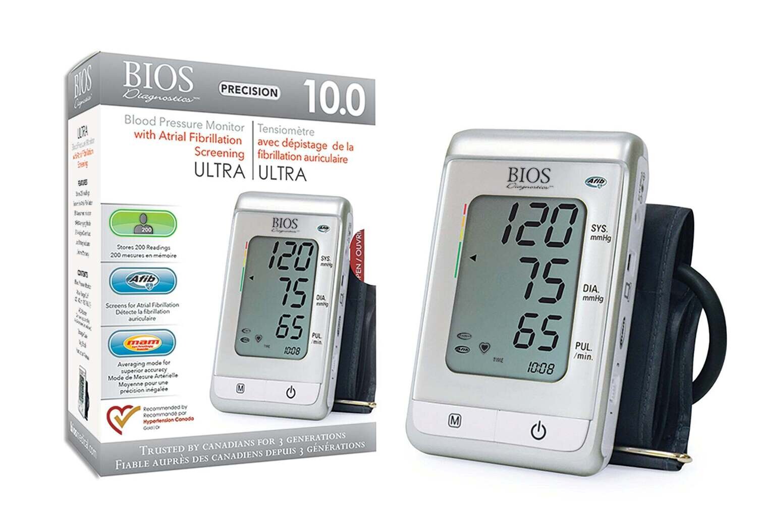 Ultra Blood Pressure Monitor with AFIB Screening (Precision 10.0)