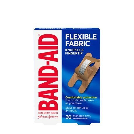 Band Aid Flexible Fabric Knuckle and Fingertip Adhesive Bandages