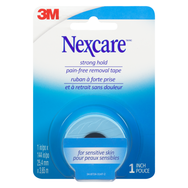 Nexcare Strong Hold, Pain-Free Removal Tape, 25.4 mm x 3.65 m