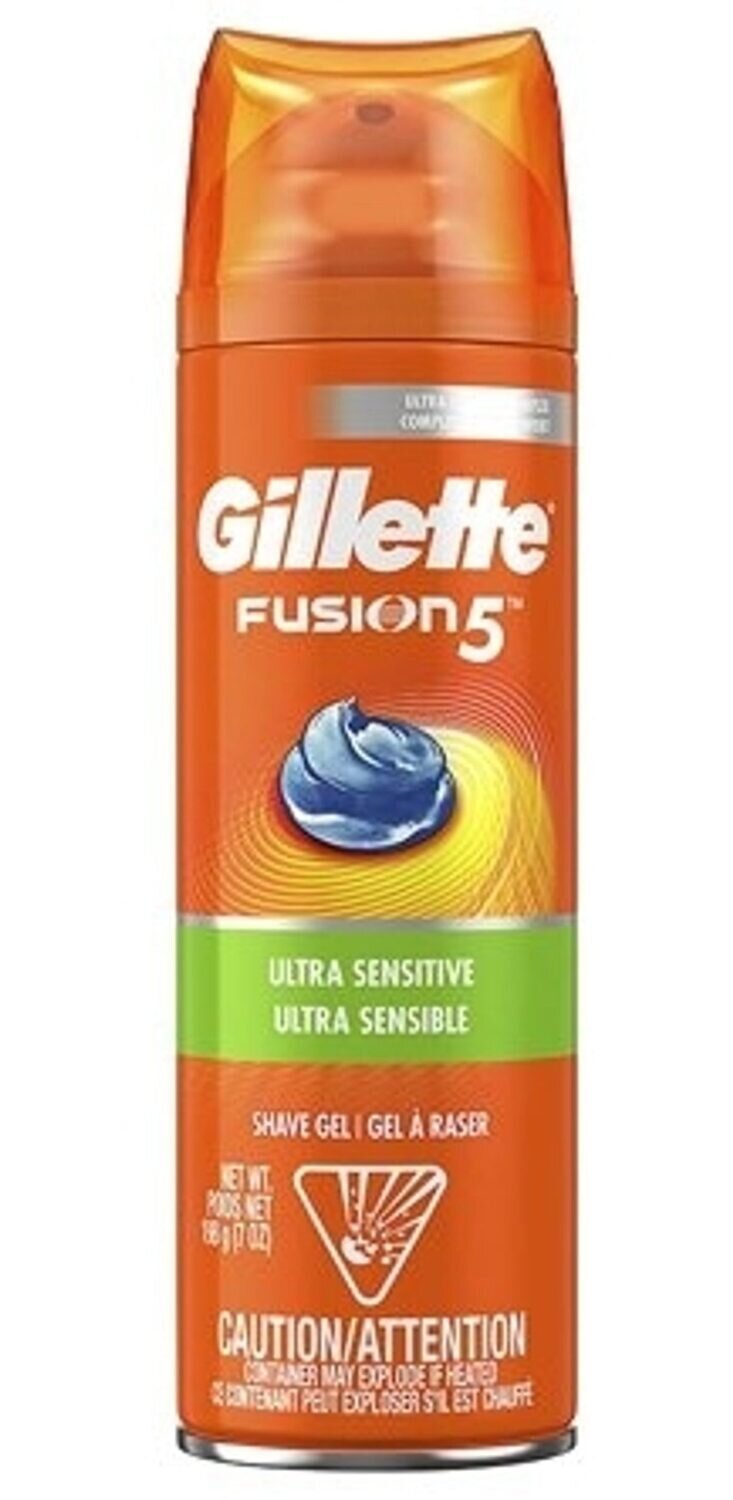 Gillette Fusion 5 Ultra Sensitive Shave Gel, 198 g