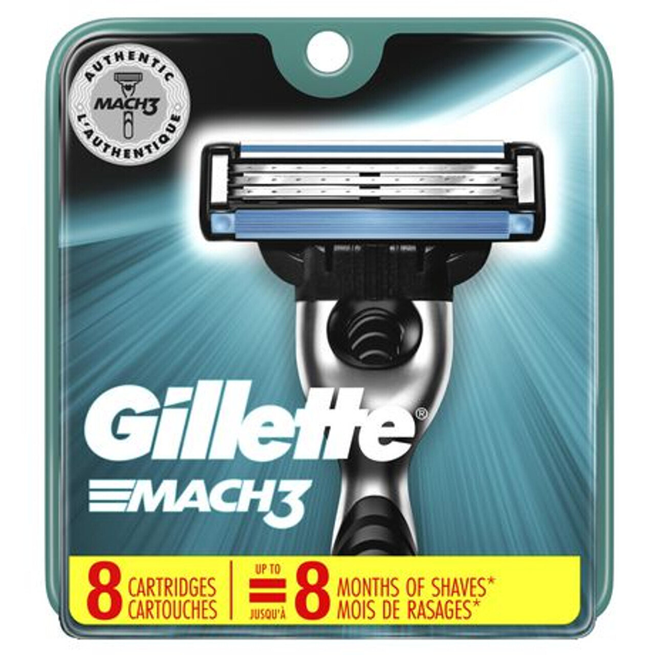 Gillette Mach 3 Replacement Blades, 8 Cartridges