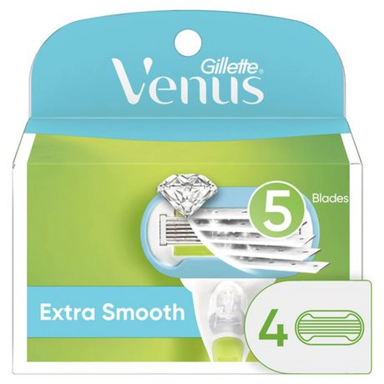 Gillette Venus Extra Smooth Refill, 4 Cartridges