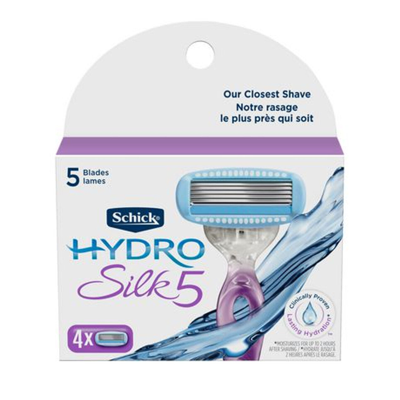 Schick Hydro Silk 5 Refill, 4 Cartridges