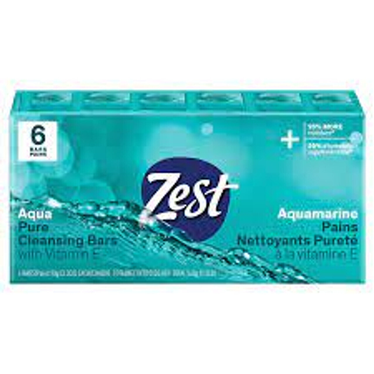 Zest Aqua Pure Cleansing Bars with Vitamin E,  6 s X 90 g