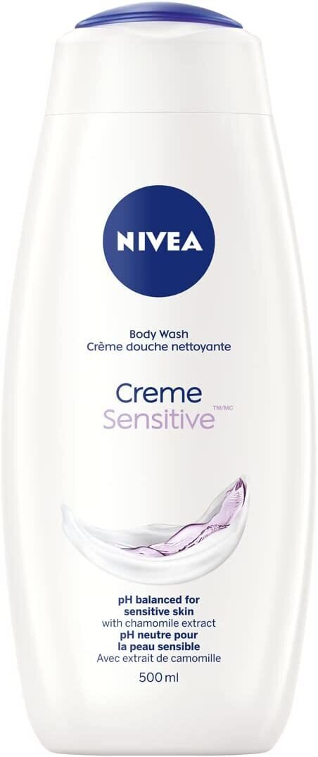 Nivea Creme Sensitive Body Wash, 500mL