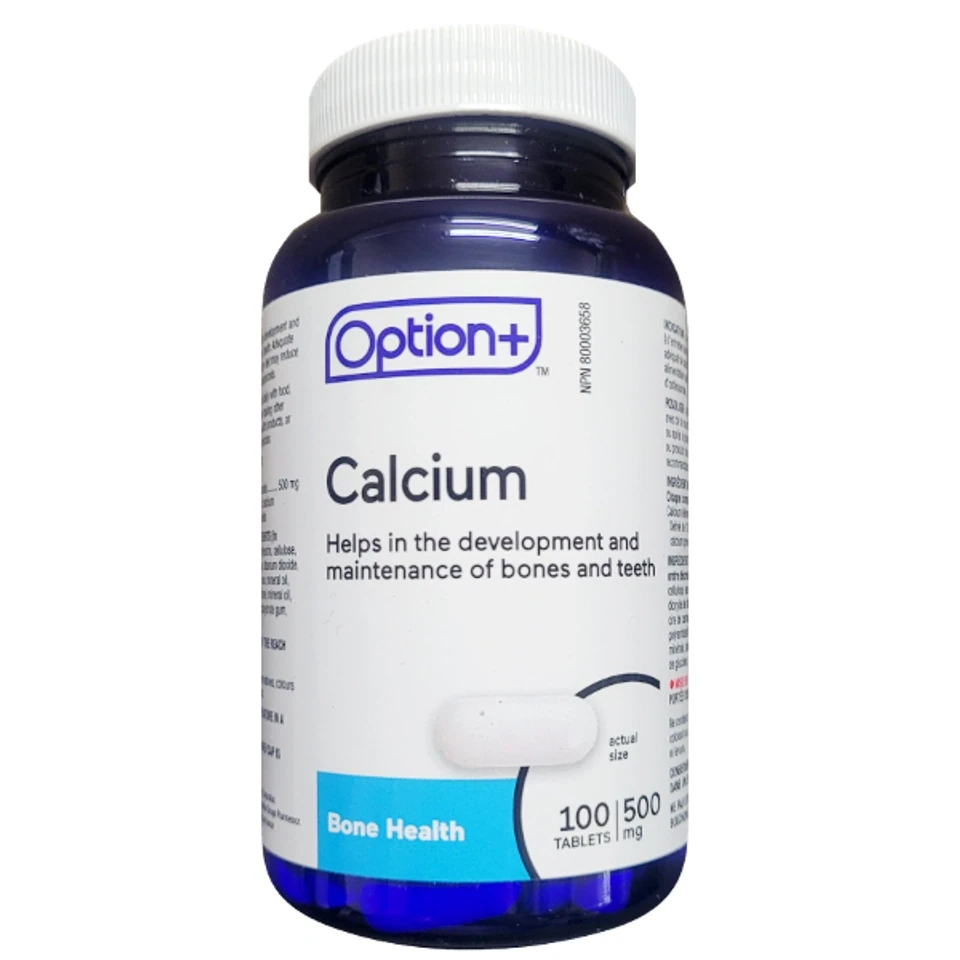 Option+ Calcium 500mg 100 tablets