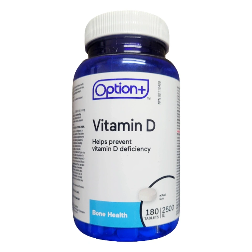 Option+ Vitamin D 2500IU 180tablets