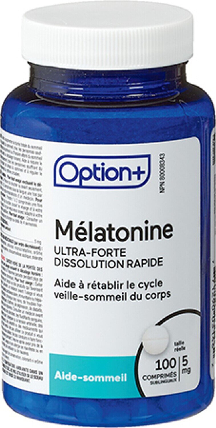 Option+ Melatonin Extra Strength Quick Dissolve 5mg 100tablets