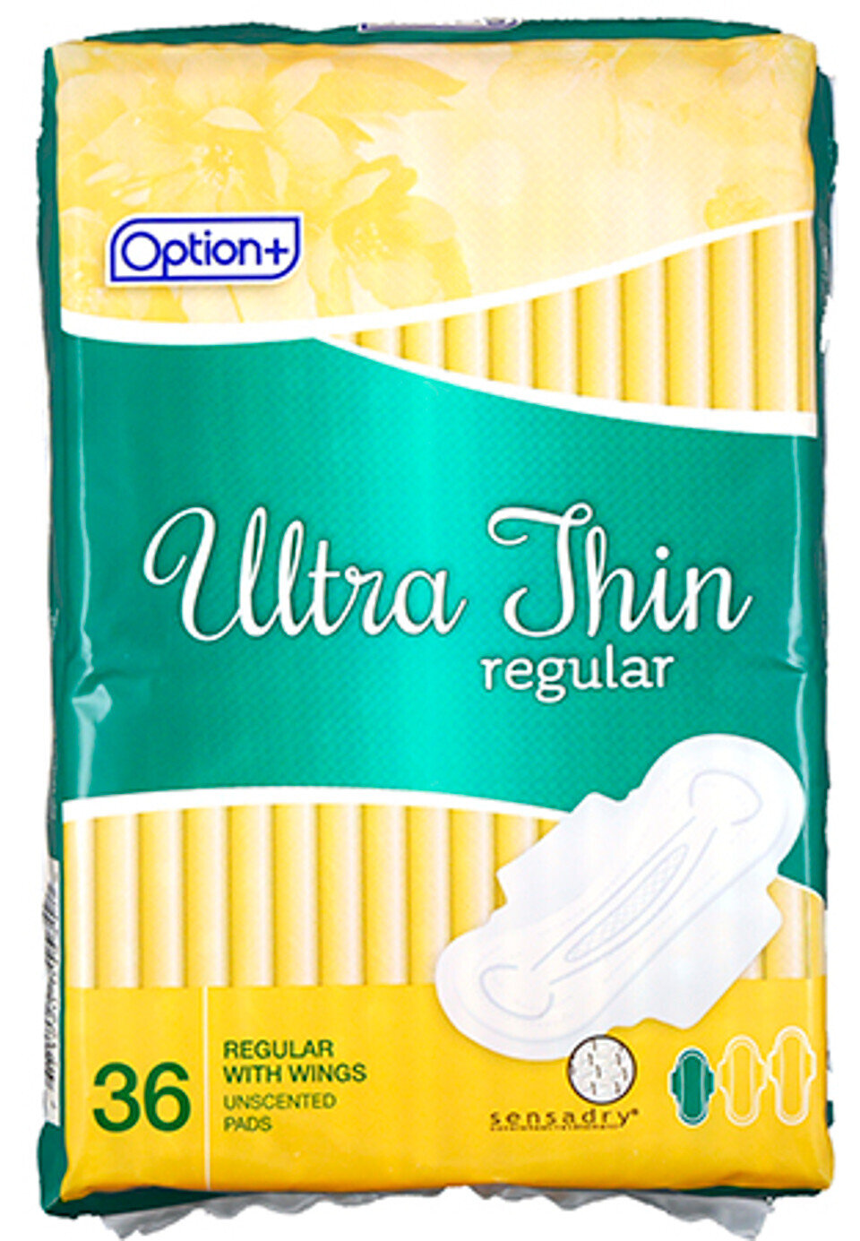 Option+ Ultra Thin Pads Regular 36pk