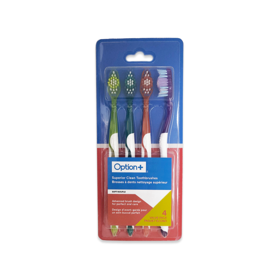 Option+ Toothbrush Super Clean Soft 4pk