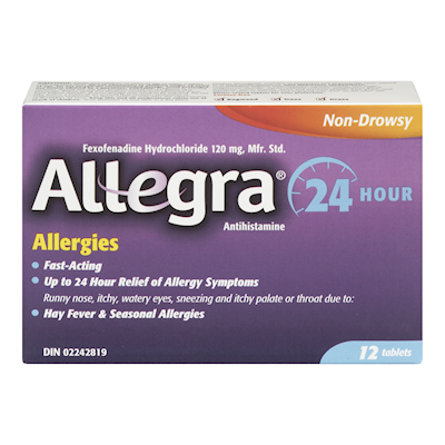 Allegra 24 Hour Allergy Relief 12 Tablets