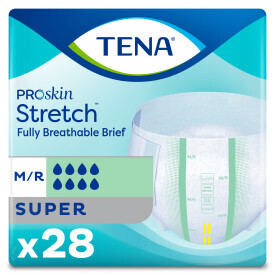 TENA ProSkin™ Stretch Super Incontinence Brief, Heavy Absorbency, Unisex, Medium/Regular, 28 count