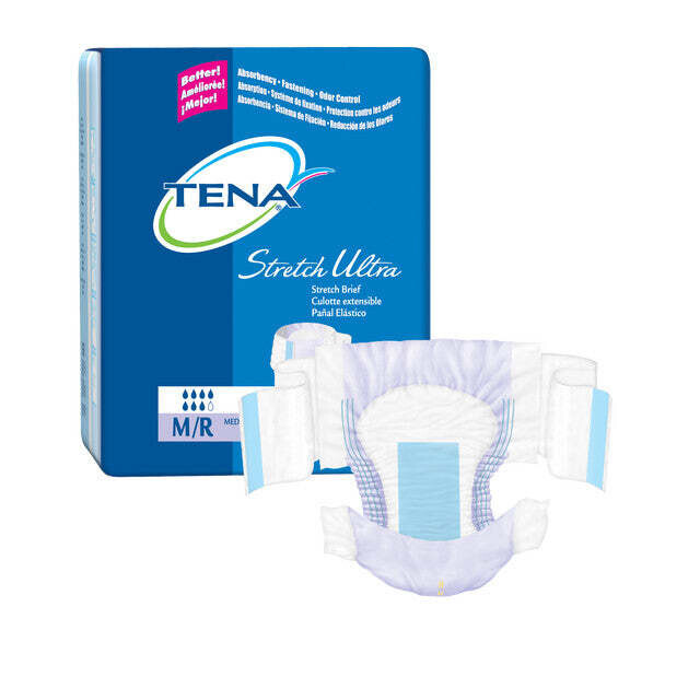 TENA ProSkin™ Stretch Ultra Incontinence Brief, Heavy Absorbency, Unisex, Medium/Regular, 36 count
