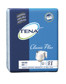 TENA Classic Plus Briefs: Medium 96 pieces - 8 pieces/12 bags