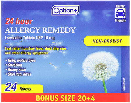 Option+ Allergy Remedy Loratadine 24hr