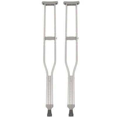 Aluminum Crutches with Tips, Handgrips, Underarm Pads