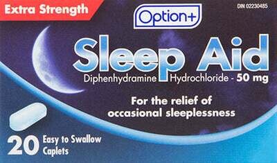 Option+ Sleep-Aid Extra Strength 50mg (20) Caplets