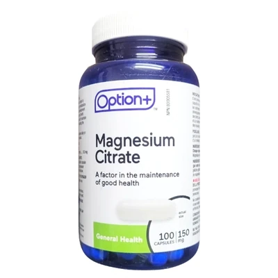 Option+ Magnesium Citrate 150mg 100caplets