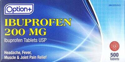 Option+ Ibuprofen 200mg (500) Tablets