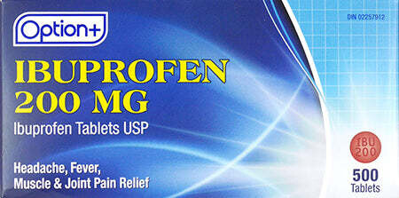 Option+ Ibuprofen 200mg (500) Tablets