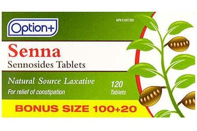 Option+ Laxative Senna Sennosides (120) Tablets