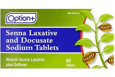 Option+ Laxative Senna Docusate Sodium (60) Tablets