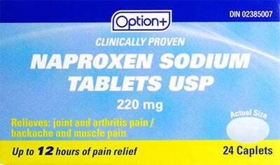 Option+ Naproxen Sodium 220mg Tablets