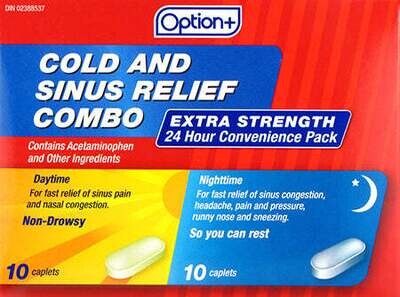 Option+ Cold & Sinus Relief Combo Extra Strength