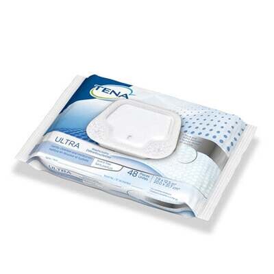 TENA® Ultra Washcloth, Premoistened Wipe, Scented, 48 count