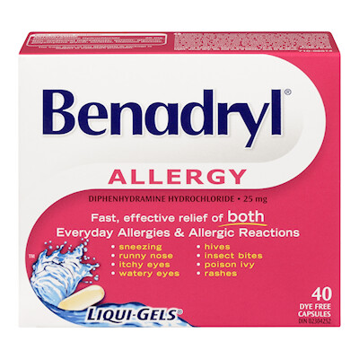 BENADRYL ALLERGY LIQUI-GELS 40'S