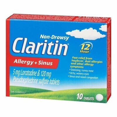 CLARITIN ALLERGY/SINUS 10 TAB