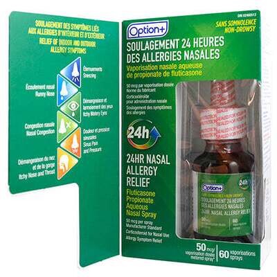 Option+ Nasal Allergy relief 24hr 60 sprays