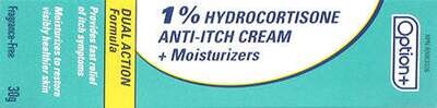 Option+ Hydrocortisone Cream 1% 30g