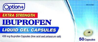 Option+ Ibuprofen Liquid Extra Strength 50 Gel Capsules