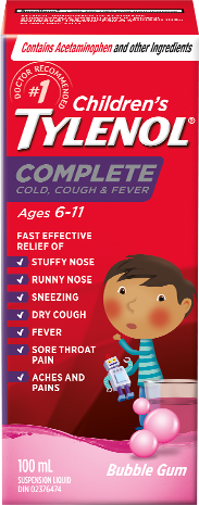 Tylenol Children Complete Bubblegum