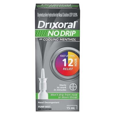 Drixoral No-Drip Cooling Menthol Nasal Spray 15ml