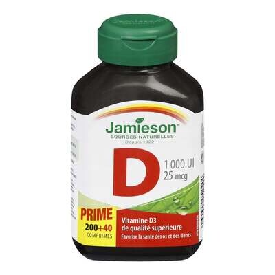 Jamieson Vitamin D 1000ui 200 + 40 Tablets