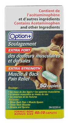 Option+ Muscle and Back Extra Strength (50) Caplets